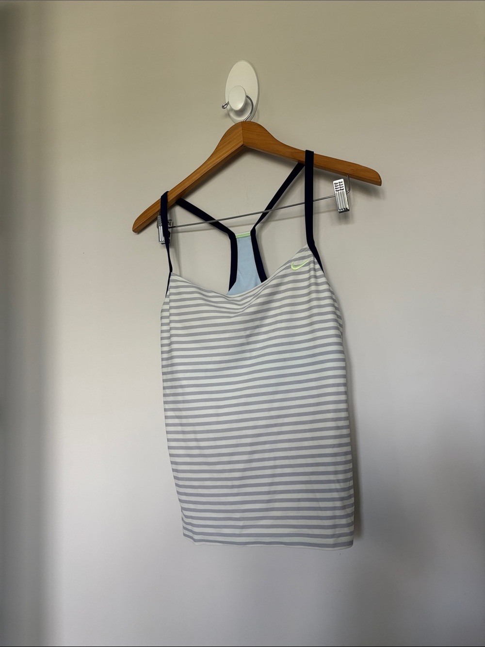 Nike Striped Tankini Top Sz L EUC
